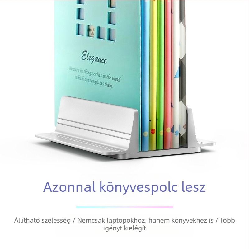 Edwin alumíniumötvözet – vertikális laptopállvány SJZJ005, kompatibilis 7–17 hüvelykes tabletekkel és laptopokkal