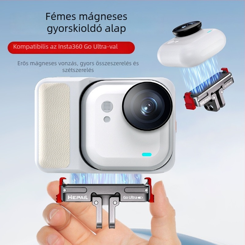 Insta360 Go Ultra fém mágneses gyorskioldó alap, Ac96, alumínium ötvözetből