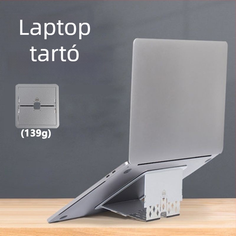 Hordozható összecsukható laptopállvány — alumíniumötvözet, kétirányú állítható emelési típus, modell ZJ-1, általános használatra