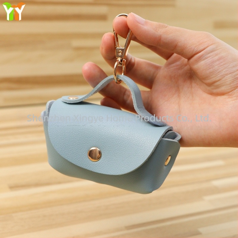 Hordozható kisállatürülék-tároló táska sétákhoz, kompakt ürülékgyűjtő, pórázhoz csatolható