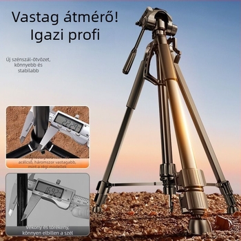 Rozsdamentes acél állvány DSLR, tükör nélküli és okostelefonhoz – univerzális csatlakozás, távirányító nélkül