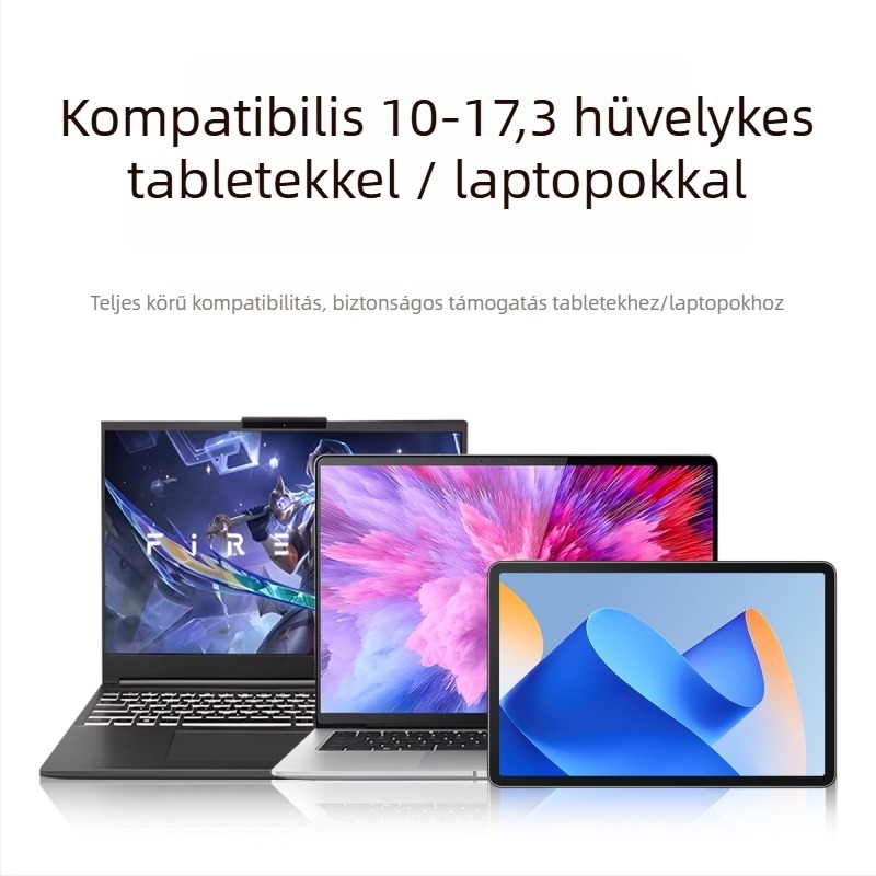 Laptop állvány alumíniumötvözetből, szétszerelhető és hordozható, univerzális kompatibilitás, állítható magasságú asztali hűtő tartó