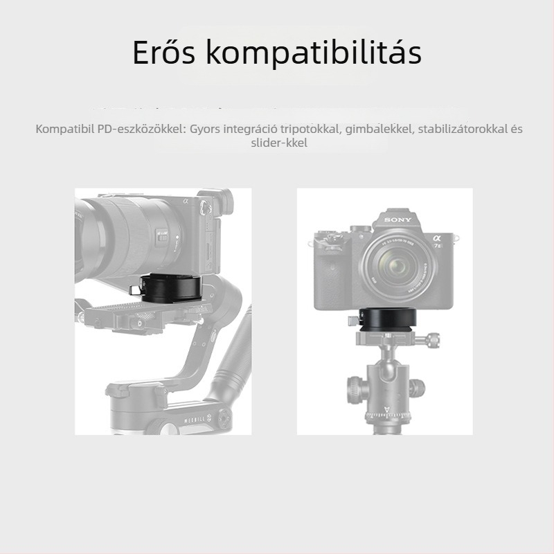 Alumínium ötvözetű gyorskioldó lemez trípódhoz/fejhez (JF-Q2S) – teher 2–5 kg, tömeg 120 g
