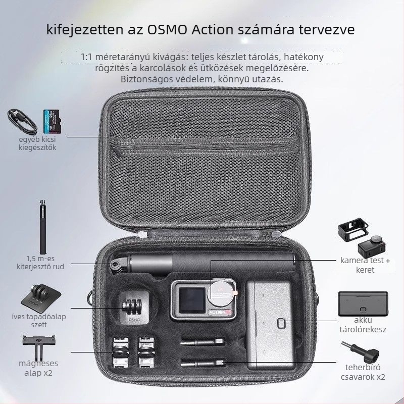 Mn97821 szilikon hüvely – univerzális DJI Action5Pro tartozékkészlethez (OEM gyártás, Guangdong eredet)
