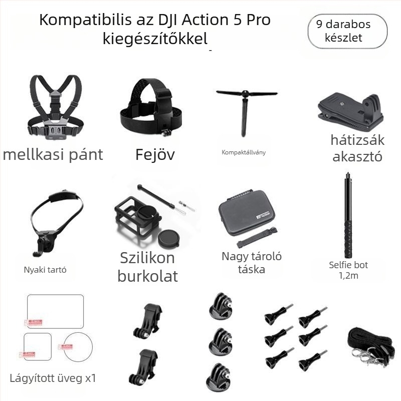 Mn97821 szilikon hüvely – univerzális DJI Action5Pro tartozékkészlethez (OEM gyártás, Guangdong eredet)