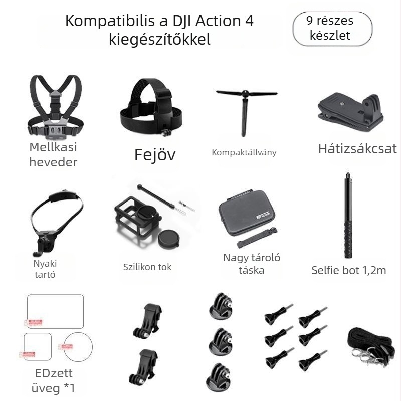 Mn97821 szilikon hüvely – univerzális DJI Action5Pro tartozékkészlethez (OEM gyártás, Guangdong eredet)