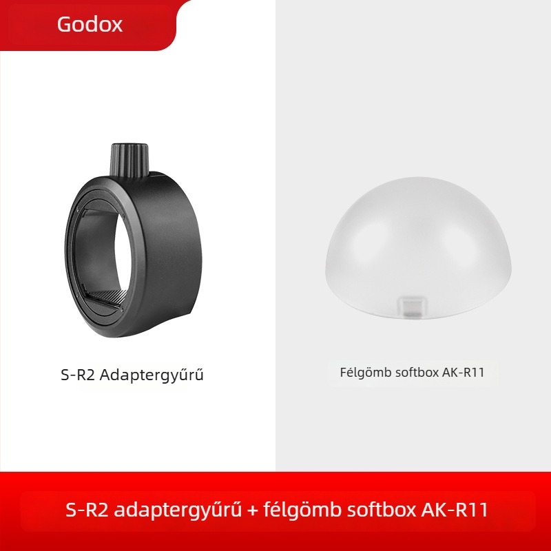 AK-R1 puha fény diffúzor V1 kamera számára – félkör alakú hordozható töltőfény – God bull