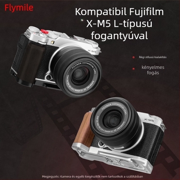 Fuji X-M5-höz egykezes markolat tartó — L alakú hideg cipő ujjfogó kiegészítő Fly023_1