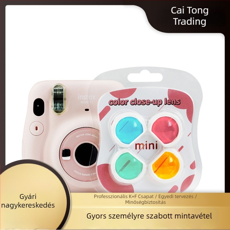Polaroid Mini 11 objektív kiegészítő: négyszínű előszűrő, leválasztható tükrös objektív
