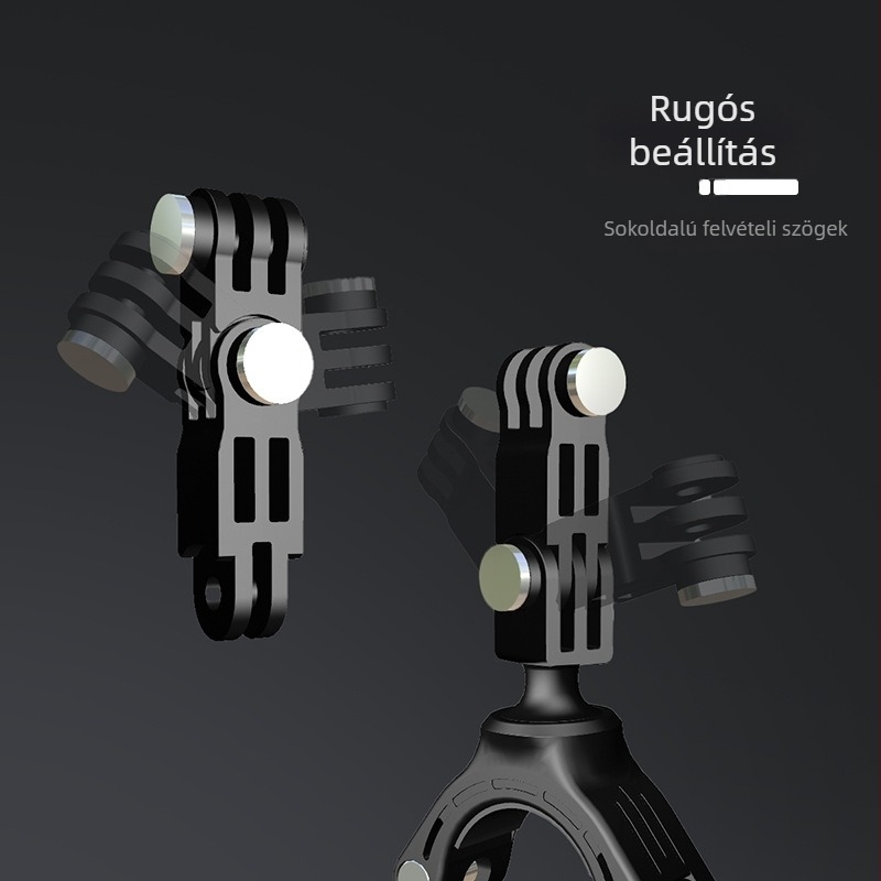 Wadeu GP-05 Kerékpáros telefon-tartó, univerzális GoPro és DJI Action kamerákhoz – ABS+rozsdamentes acél, erős csipesz, nyomtatott logó