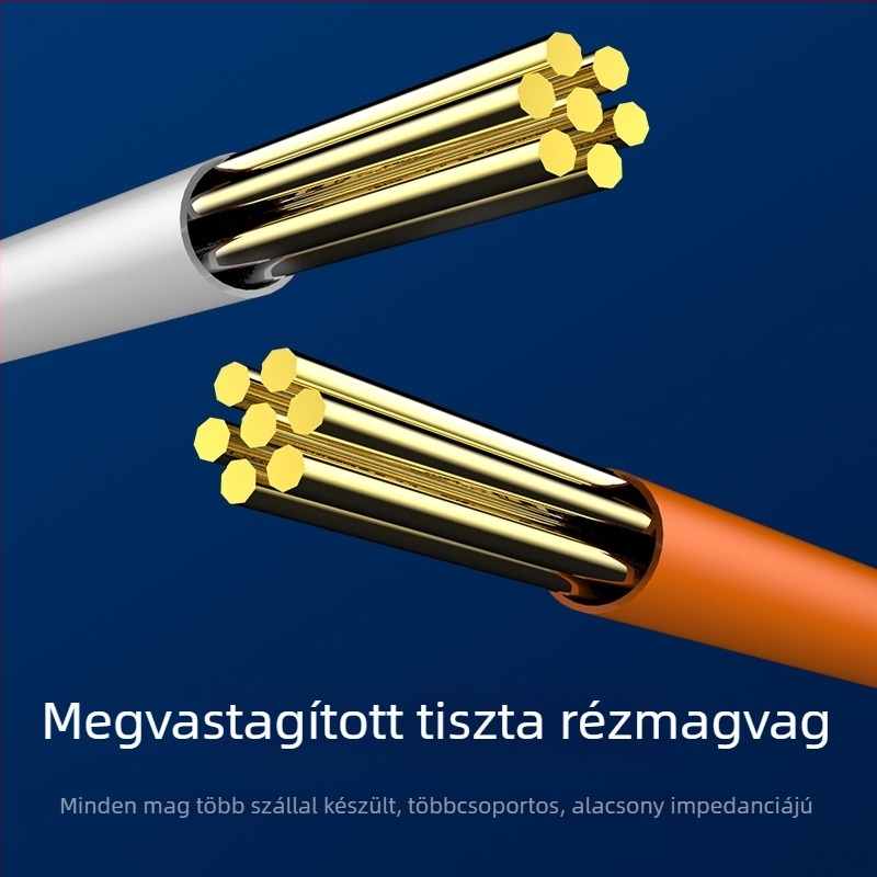 Cat6 Ethernet-kábel, RJ45, oxigénmentes réz, OD6.0, Routerkapcsolat