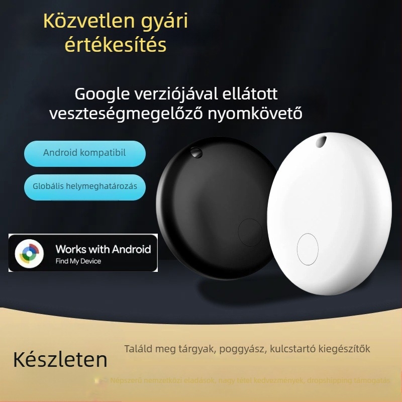 GPS házikedvenc lokalizátor Android Google verzióval, Bluetooth nyomkövető, iOS-kompatibilis, ABS ház
