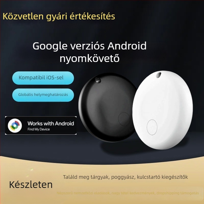 GPS házikedvenc lokalizátor Android Google verzióval, Bluetooth nyomkövető, iOS-kompatibilis, ABS ház