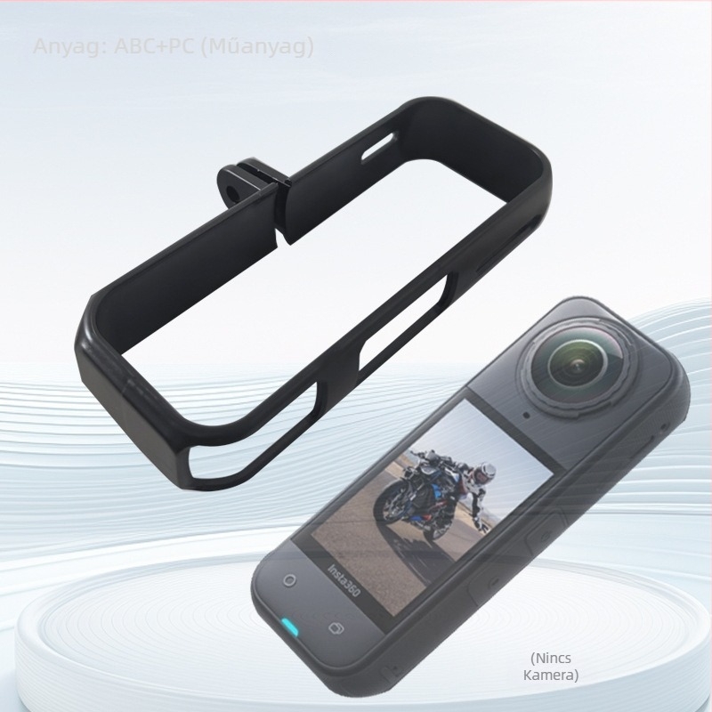 Insta360 X5 bővítő keret védőház horizontális/vertikális felvételhez, karcolások és esés elleni védelem (ABS; keret + adapter + csavaros rúd; Kompatibilis modell: Insta360 X5)