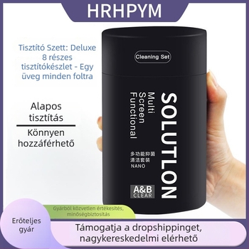 hat darabos tisztító készlet nanoantibakteriális összetevőkkel laptopokhoz, számítógépekhez és DSLR kamerákhoz