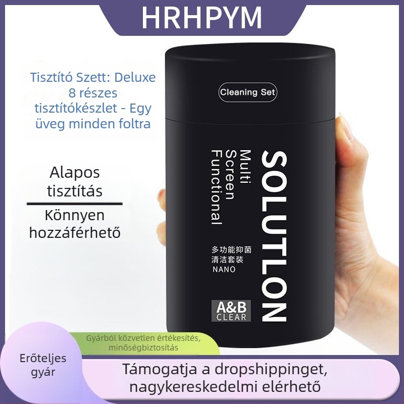 hat darabos tisztító készlet nanoantibakteriális összetevőkkel laptopokhoz, számítógépekhez és DSLR kamerákhoz
