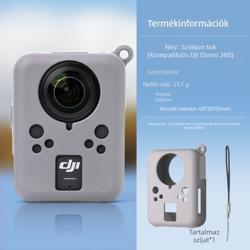Szilikon védőtok DJI Osmo 360-hoz — Libor Os02, test- és objektívvédelem, csomag: test- és objektívtok