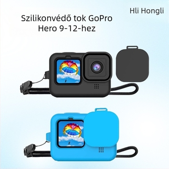 GoPro 9/10/11/12 szilikon védőtok — Szilikon, Kompatibilis 9/10/11/12, Hongli