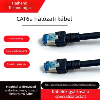 CAT6 Ethernet-kábel - Gigabites 1000 Mbps, laptop/router/PC-hez, otthoni/irodai hálózat, működési hőmérséklet -20°C–60°C