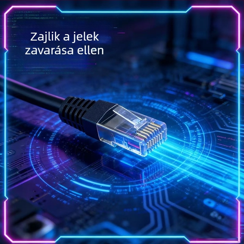 CAT6 Ethernet-kábel - Gigabites 1000 Mbps, laptop/router/PC-hez, otthoni/irodai hálózat, működési hőmérséklet -20°C–60°C
