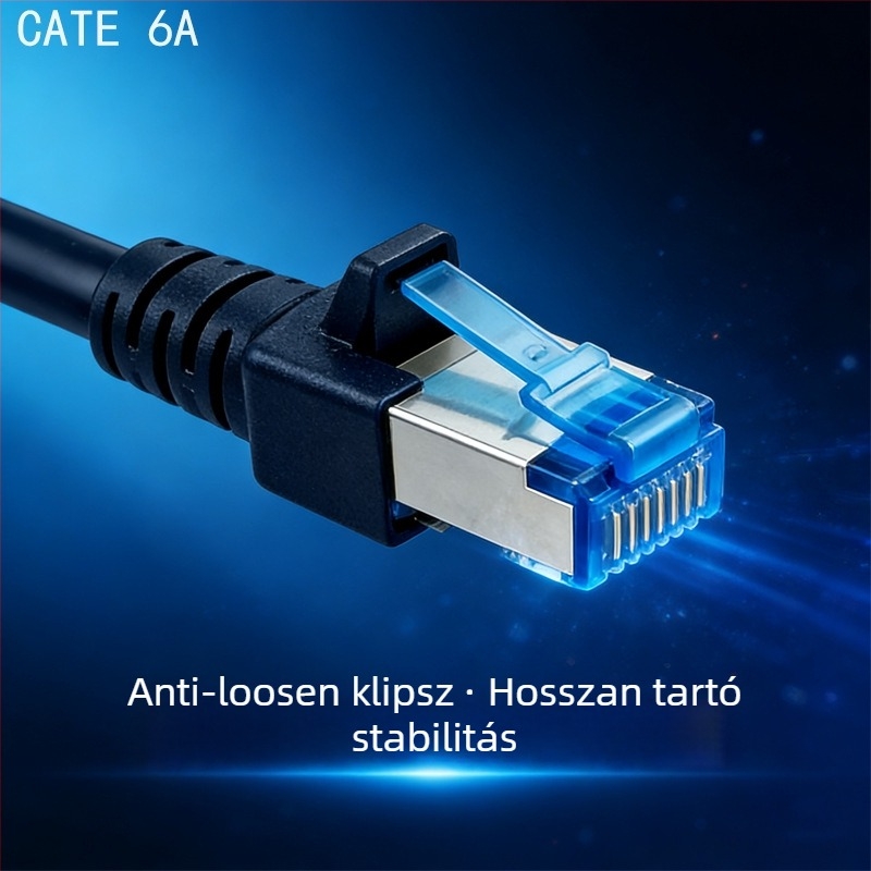 CAT6 Ethernet-kábel - Gigabites 1000 Mbps, laptop/router/PC-hez, otthoni/irodai hálózat, működési hőmérséklet -20°C–60°C