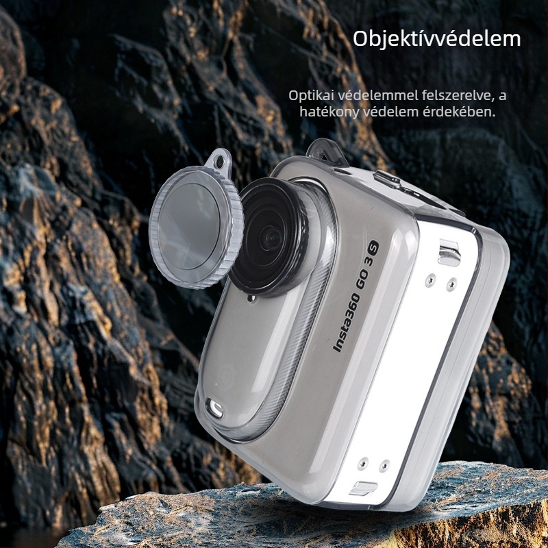Insta360 GO3S átlátszó puha gumi védőtok test és lencse védelme