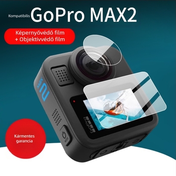 GoPro Max2 edzett kijelző- és lencsevédő fólia, anti-karcolás