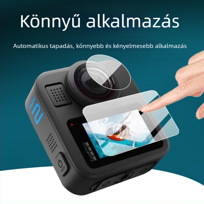GoPro Max2 edzett kijelző- és lencsevédő fólia, anti-karcolás