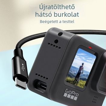 GoPro HERO8-11 ABS műanyag újratölthető hűtő oldalsó fedél és akkumulátor oldalsó fedél – kiegészítő