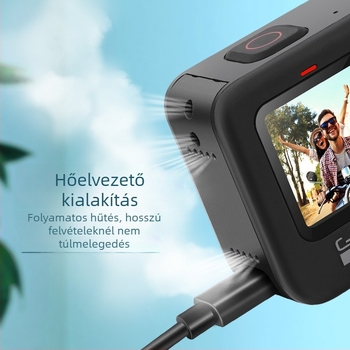 GoPro HERO8-11 ABS műanyag újratölthető hűtő oldalsó fedél és akkumulátor oldalsó fedél – kiegészítő