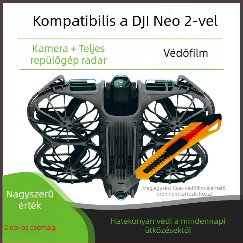 Fisheye lencse védőfilm DJI NEO 2-höz – Nano HD, Modell Neo2-bhm-sf, Anyag: Nanomateriál, Kompatibilis a DJI NEO 2-vel
