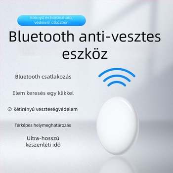 Okos Bluetooth tracker kulcsokhoz, pénztárcához és telefonhoz – AK-30, 30 m hatótáv, Android és iOS kompatibilitás, 210 mAh akkumulátor