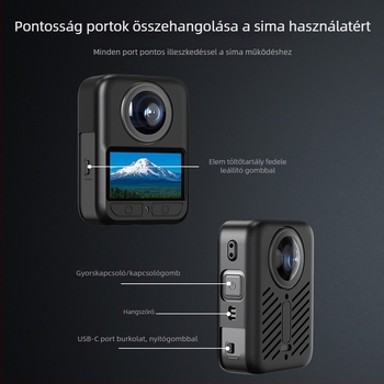 Szilikon védőtok DJI Osmo 360 Action Camera – lencsevédő sapka és védő sapka a gimbalhoz