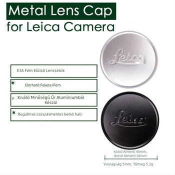 Leica A36/E36 fémből készült objektív sapka (elülső sapka)