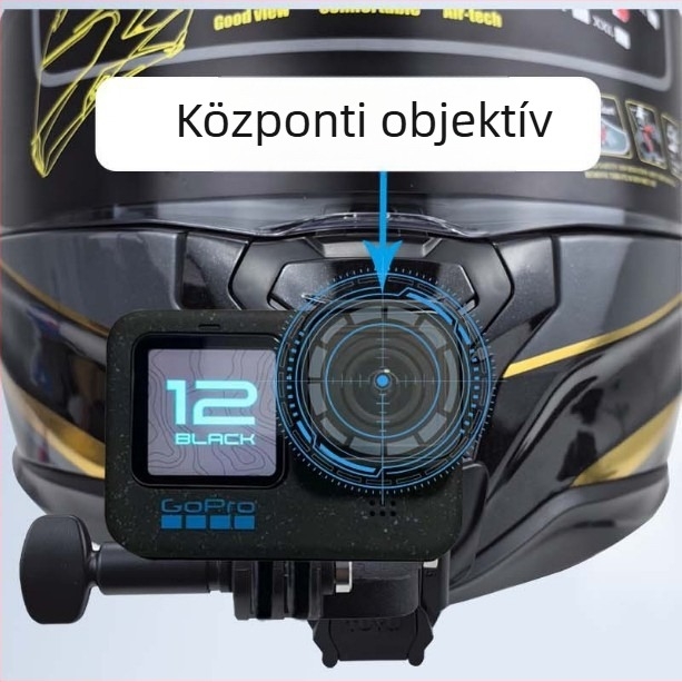 Műanyag középre helyezett lencsés tartó GoPro és DJI akciókamerákhoz