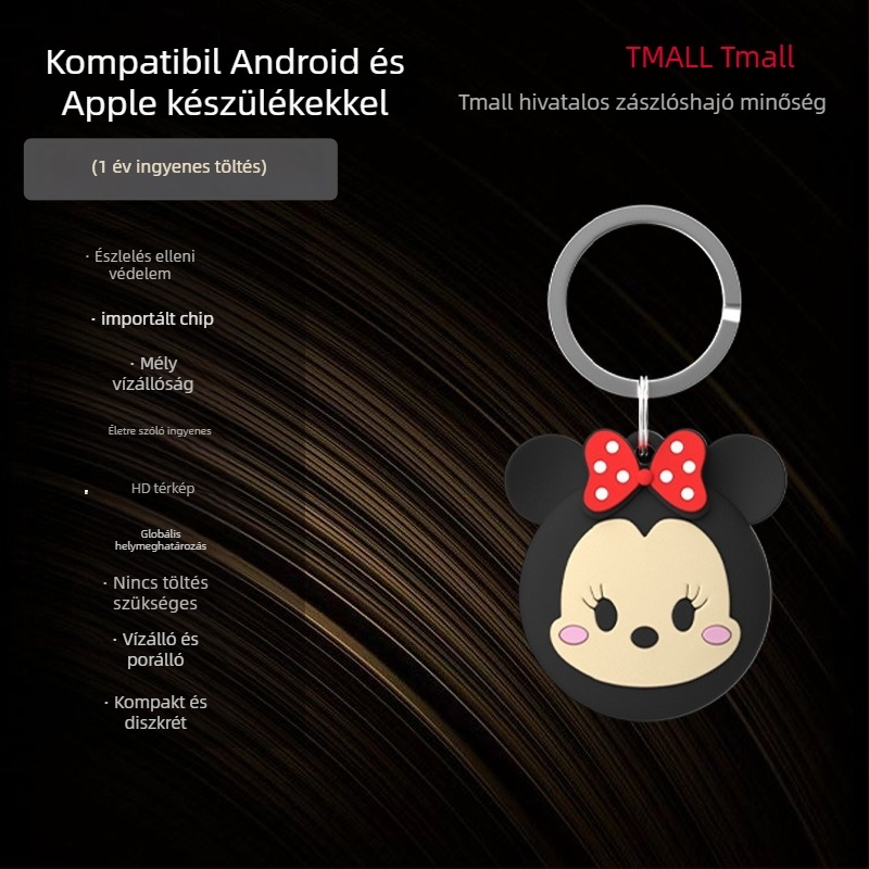 AK-28B GPS-kereső Android és iOS számára; univerzális nyomkövető gyerekeknek, időseknek és háziállatoknak; 240 mAh akkumulátor; globális helymeghatározás, térkép-navigáció; kulcstartóként viselhető