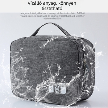 Kábelszervező táska - kézitáska stílusú Oxford anyag, sokoldalú utazási tok kábelek, töltők, külső HDD és fülhallgatók számára