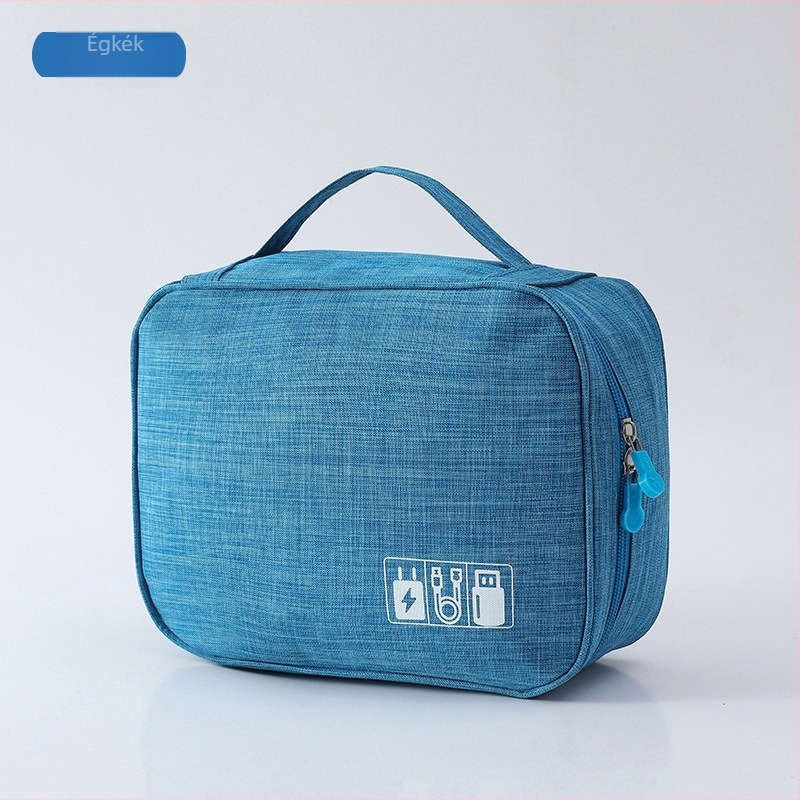 Kábelszervező táska - kézitáska stílusú Oxford anyag, sokoldalú utazási tok kábelek, töltők, külső HDD és fülhallgatók számára