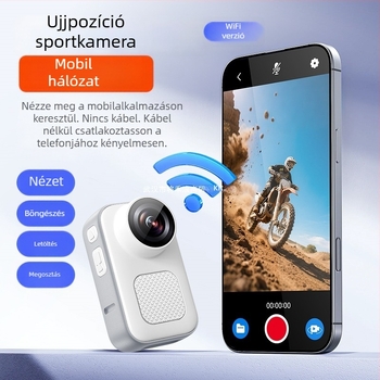 PX-30 akciókamera 360° panorámával, CCD szenzor, 10x optikai zoom, 14,2 MP, Wi‑Fi