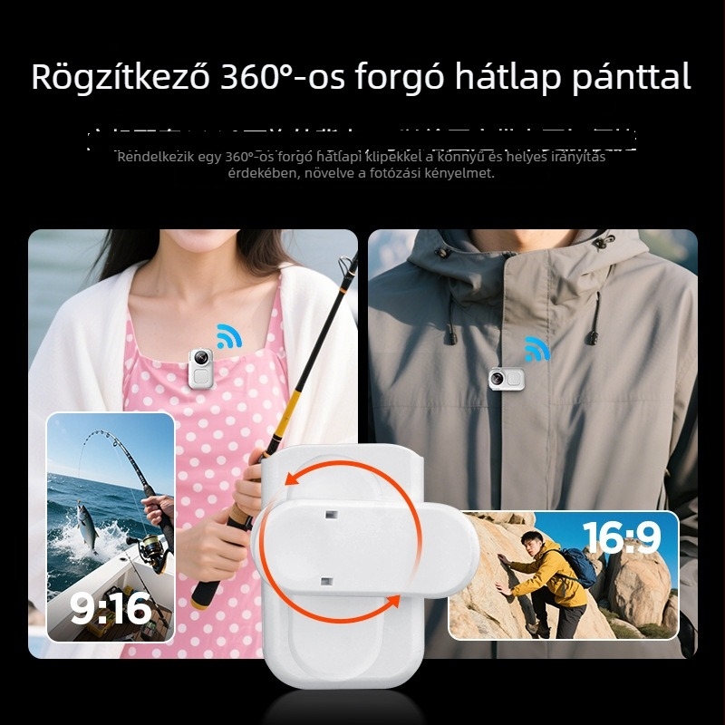 PX-30 akciókamera 360° panorámával, CCD szenzor, 10x optikai zoom, 14,2 MP, Wi‑Fi