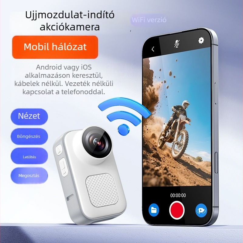 PX-30 akciókamera 360° panorámával, CCD szenzor, 10x optikai zoom, 14,2 MP, Wi‑Fi