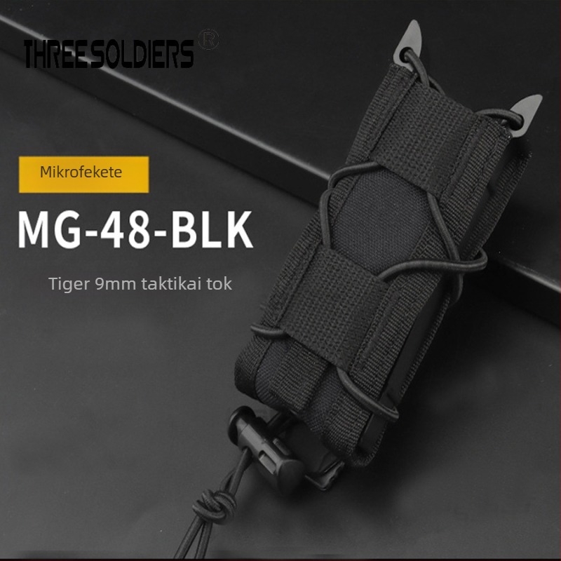 Nylon taktikai deréktáska, MOLLE-kompatibilis, elasztikus 9 mm funkcióval, zseblámpa és szerszám tároló, sportos deréktáska
