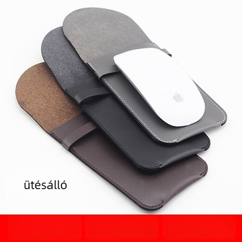 Bőr védőtok Apple Magic Mouse 2-höz, tároló zsebbel és karcolás elleni védelemmel