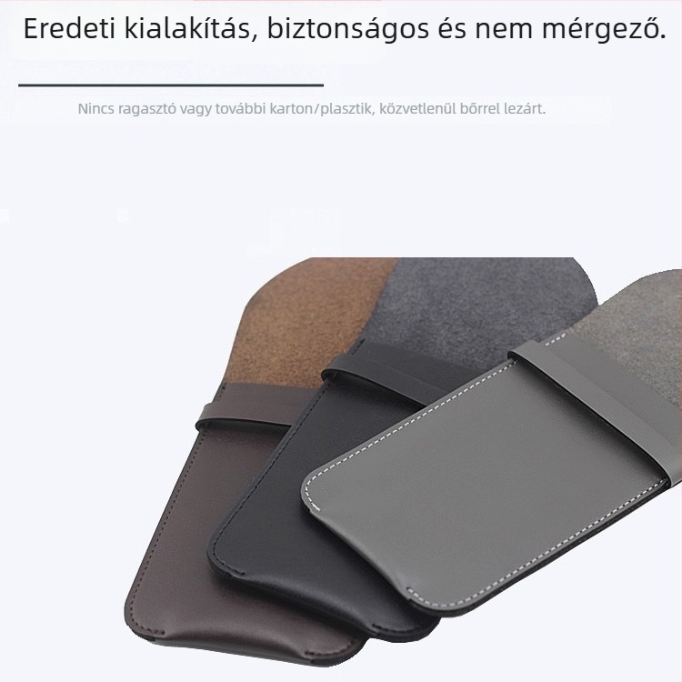 Bőr védőtok Apple Magic Mouse 2-höz, tároló zsebbel és karcolás elleni védelemmel