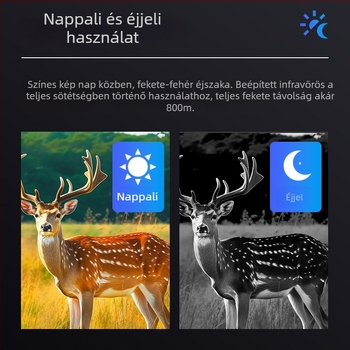 4K hordozható infravörös éjjellátó binokulár felvétellel, 16x optikai zoom, CMOS érzékelő