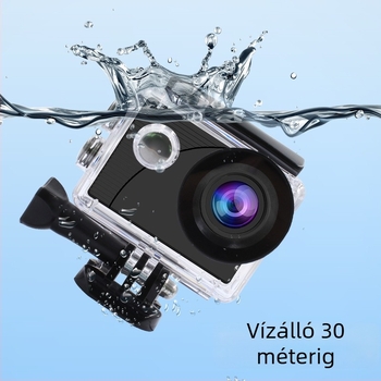 Külső akciókamera F300AT, 4K felvétel, vízálló és stabilizáció, 2,0 hüvelykes LCD