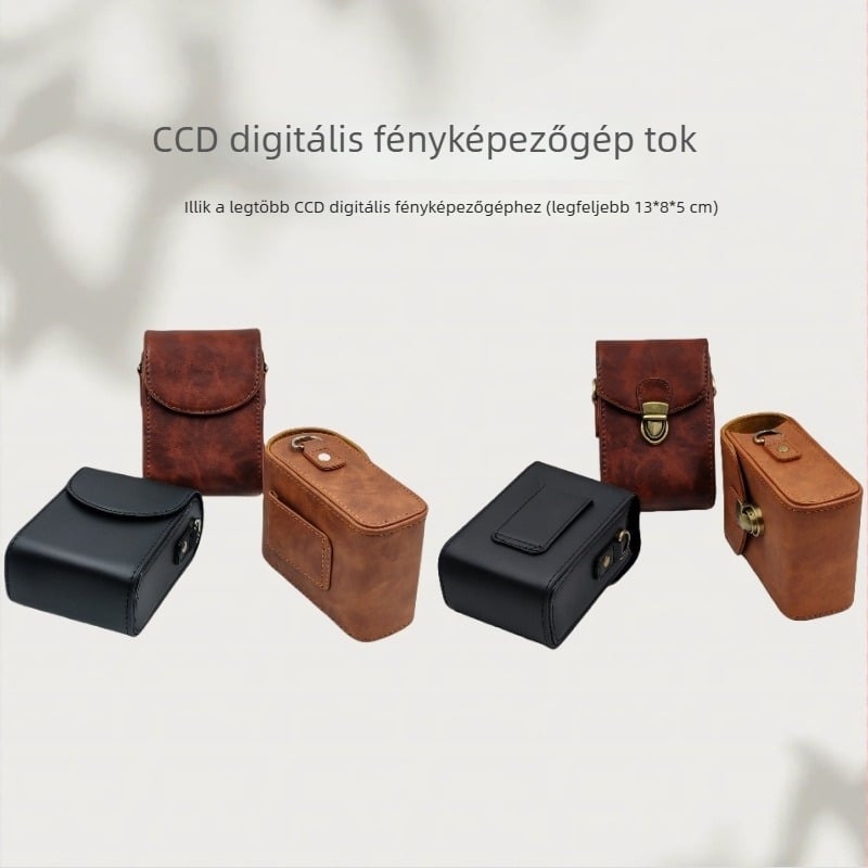 PU anyagú fényképezőgép-táska, kompatibil Sony RX100 M3–M7, Panasonic és Fuji