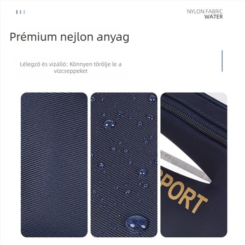 Férfi derékpántos táska - vászon, városi egyszerű stílus, kopásálló, egyszínű mintázat, belső nejlon bélés