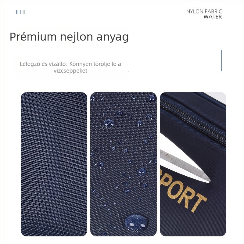 Férfi derékpántos táska - vászon, városi egyszerű stílus, kopásálló, egyszínű mintázat, belső nejlon bélés