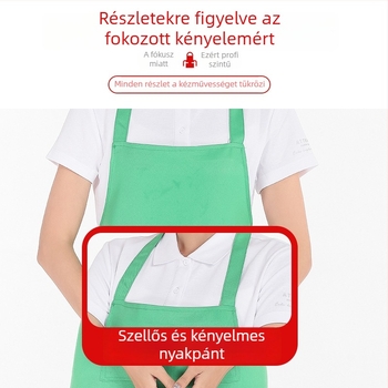 Ujjatlan poliészter kötény barbecue-hoz és kiszolgáló személyzetnek — vízálló, olajálló, szennyeződés- és kopásálló, modern minimalista dizájn
